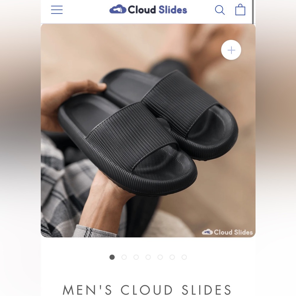 ‼️ Men’s Black Cloud Slide Sandals NWOT